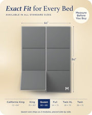 Meliusly Original Bunkie Board Queen Size (60x80) - Under Bed Support | Non-Slip Breathable Bed Support Board for Slatted Bed Frame, Anti-Sag, Noise Minimizing Moisture Resistant Bed Board