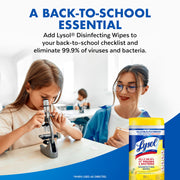 Lysol Disinfecting Wipes, Cleaner, Lemon + Mango + Linen, 80 ct. (4 Pack) | All Purpose Cleaner, Sanitizing, Deodorizing, Apartment Essentials, Back To School Cleaning Supplies, Kitchen & Bathroom Wipe