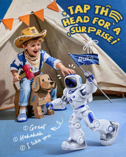 Ruko 1088 Smart Robot Toy for Kids, Large Programmable Interactive Gift | Support Remote Control & App Control & Voice Command, Birthday Gift for Boys & Girls Ages 4 5 6 7 8 9, Blue