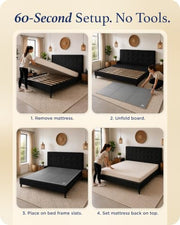 Meliusly Original Bunkie Board Queen Size (60x80) - Under Bed Support | Non-Slip Breathable Bed Support Board for Slatted Bed Frame, Anti-Sag, Noise Minimizing Moisture Resistant Bed Board