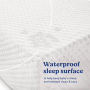 Graco Premium Foam Baby Crib & Toddler Bed Mattress | GREENGUARD Gold Certified, Waterproof, Machine Washable OEKO-TEX Standard 100 Certified Cover, Firm Support, Standard Size