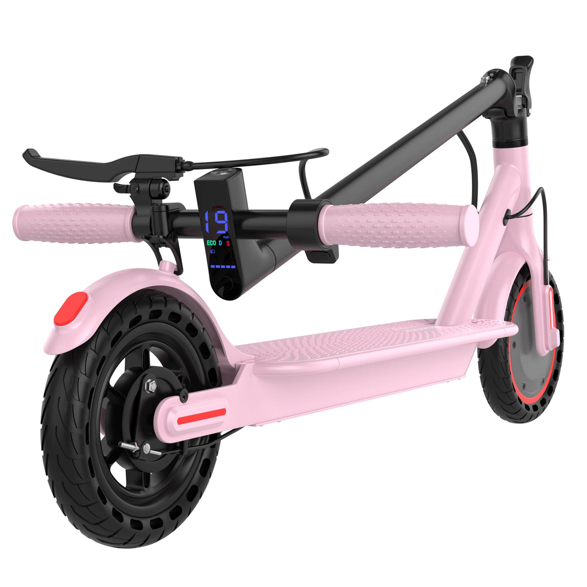 Electric Scooter - 350W/500W Motor, 8.5"/10''Solid Tires, Up to 19/22MPH& 16/21/23Miles Long-Range Portable Commuting Scooter for Adults with Double Braking System