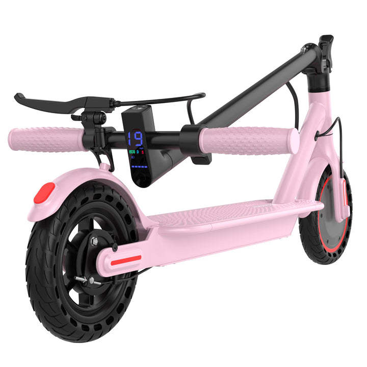 Electric Scooter - 350W/500W Motor, 8.5"/10''Solid Tires, Up to 19/22MPH& 16/21/23Miles Long-Range Portable Commuting Scooter for Adults with Double Braking System