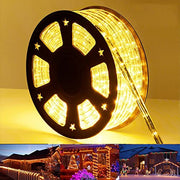 100ft LED Rope Lights Outdoor, 720 LED Connectable and Flexible Tube Lights with 8 Modes, Waterproof LED Rope Lighting for Garden, Patio, Pool, Bedroom, Party, Indoor Outdoor Decoration (Warm White)