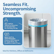 T.FORING Small Trash Bags 4 Gallon Drawstring,1.1 Mil,Unscented,120 Count | Tear-Free,Leakproof,Strong Garbage Can Liners,White,Fit 12 - 15 Liter Waste Bins,for Home Bathroom Office Car Everyday Use
