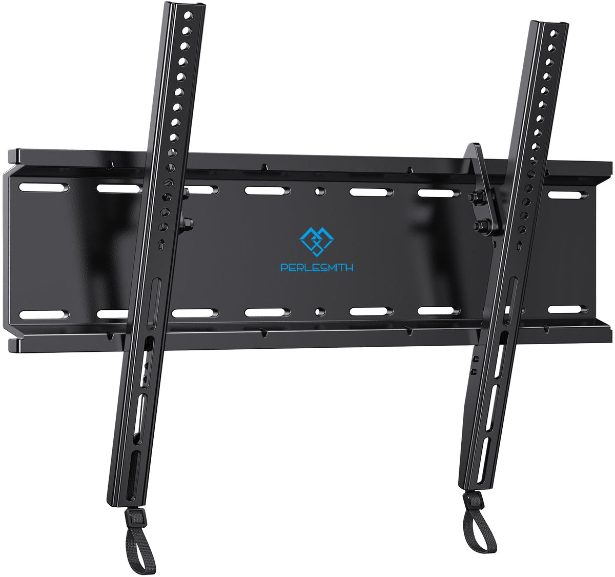 PERLESMITH Tilting TV Wall Mount for 23–60 inch TVs up to 115 lbs | Fits 16" Wood Stud, 1.2 inch Low Profile for Space Saving, Pull-Cord Release for Easy TV Removal, Max VESA 400x400mm
