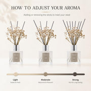 Airkeep Reed Diffuser Set,3.38 fl oz (100 ml) - Clean Linen Oil Diffusers with 8 Reed Sticks,Home Fragrance Reed Diffuser for Bathroom Shelf Decor