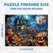 Nattork Jigsaw Puzzle 1000 Pieces for Adults, Halloween Haunted House,Challenging Adult Puzzles for Halloween Decor & Gift