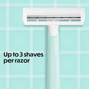 BIC Silky Touch Women's Disposable Razors, With 2 Blades, Pretty Pastel Razor Handles, 10 Count Pack of Shaving Razors