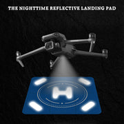 FPVtosky Nighttime Reflective Drone Landing Pad, Fast-fold Double Sided Waterproof Landig Pad Weighted for DJI Lito X1/Mini 5 Pro/ 4/3 Pro/Mini 4k / Mavic 4 / Air 3s/ Avata 2/ Neo/Flip