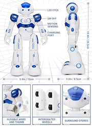 KingsDragon RC Robot Toys for Kids,Remote Control Smart Robot Toy | Gesture & Sensing Programmable Interactive Walking Robot for Age 3 4 5 6 7 8 10 Year Old Boys Girls Birthday Gift Present