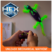 HEX BOTS Glow-in-the-Dark Wall Crawler Gecko Remote Control Toy | Glow-in-the-Dark RC Toy, Wall Climbing Technology, Realistic Limbs, Easy to Use Remote, Prank Toys & Gifts for Kids Ages 4+