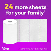 Viva Signature Cloth Paper Towels, 3 Double Rolls, 86 Sheets per Roll