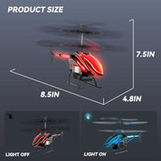 BUSSGO RC Helicopter, Remote Control Helicopter for Kids | with 30Mins Flight(2 Batteries), 7+1 LED Light Modes, Altitude Hold, RC Toys for Boys Girls