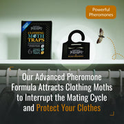 Dr. Killigan's Premium Clothing Moth Traps with Pheromones (Black, 6 Traps) | Clothes Moth Traps with Pheromones, Alternative to Moth Balls, Targets the Webbing Clothes Moth & Casemaking Clothes Moth