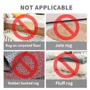 ZONGOOL 12PCS Rug Tape Non Slip Rug Pad Grippers Double Sided Carpet Tape | No Damage Floor Reusable Washable Grippers No Residue Rug Corners For Hardwood Tile&Laminate Floors Anti-Curl Rug Stickers