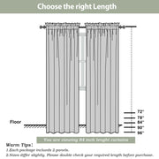 OWENIE White Sheer Curtains 84 inches Long 2 Panels Set for Living Room | Sheer White Curtain for Bedroom, Rod Pocket Light Filtering Sheer Panel Drapes, 2pcs, Each 42" Width x 84" Long