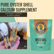 Scratch and Peck Feeds | Oyster Shell Chickens & Ducks | 4 lb Pouch | Essential Calcium Supplement for Eggshell Strength and Hen Health, All Natural, Sustainably Sourced