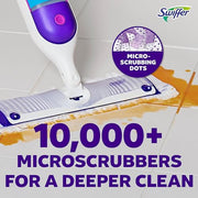 Swiffer PowerMop Mopping Kit for Floor Cleaning, Set Includes 1 Power Mop, 2 Replacement Pads, 1 Liquid Solution Refill, 2 Batteries, No Bucket Needed Electric Spray Cleaner, Multi-Surface and Wood
