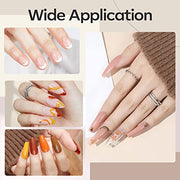 modelones Builder Nail Gel, 7-in-One Clear Builder for Nails, LED Cured | Color Rubber Base Gel Polish Coat Strengthener Thickening Extension Rhinestone Glue in a Bottle for DIY Home Salon