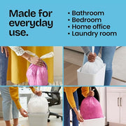 Glad Small Trash Bags, Great for Office, Bathrooms and Bedroom Bins, Beachside Breeze Scented Garbage Bags, Odor Resistant with Drawstring, Febreze Freshness, 4 Gallon Trash Bags, 80 Count