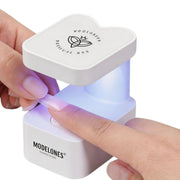 modelones Mini UV Light for Gel Nails Flash Curing 2 Timers Nail Stuff | White UV Light for Gel Nails Fast Extension System, Portable Manicure UV LED Light for Gel Nail Polish DIY Nail Art