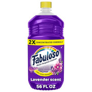 Fabuloso 2X All-Purpose Cleaner, Lavender Scent, 56 fl oz | No Rinse Floor Cleaner, Long-Lasting Freshness, Multi-Purpose Cleaner, Concentrated Formula, Everyday Cleaning, No Residue