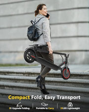 Maxshot Electric Scooter, 8.5" /10" /14" Tire, 16/19/22 Mph Top Speed, 12/16/21/27/28/49/50 Miles Long Range, Folding Escooter for Adults and Kids with Seat Bag, Dual Braking, Dual Suspension, App