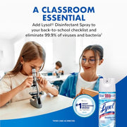 Lysol Disinfectant Spray, Sanitizer, Crisp Linen, 19 oz, 2 Pack | Multi-Surface Disinfecting & Sanitizing Antibacterial Room Spray, Deodorizer Spray, Home & Bathroom Cleaning Supplies