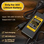 Carsty Hoverboard Charger 42V, Electric Scooter Charger with 5-in-1 Plugs | UL-certified 1.5A fast charging, compatible with Jetson, Segway, Gotrax