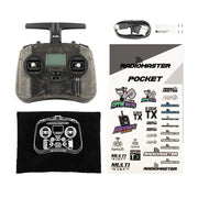Radiomaster Pocket Hall Gimbal Transmitter Remote Control (ELRS-Charcoal) | Portable Lightweight Built In LED Light Foldable Antenna Mode 2