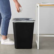 Amazon Basics Rectangular Commercial Office Wastebasket, Easy to Clean, Space-Saving,15.5"L x 11.5"W x 20"H, 10 Gallon, Black
