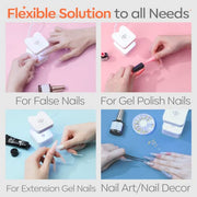 modelones Mini UV Light for Gel Nails Flash Curing 2 Timers Nail Stuff | White UV Light for Gel Nails Fast Extension System, Portable Manicure UV LED Light for Gel Nail Polish DIY Nail Art