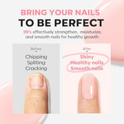 modelones Nail Strengthener and Growth Nail Hardener Pink Nail Polish | Nail Stuff Extra Strong and Growth Nail Repair Damaged Nails Strengthening Polish Ridge Filler for Nails & Toenails 15ML