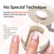 Modelones Cat Eye Magnet 5D Automatic Nail Magnet for Cateye Gel Polish | Pink Upgraded 3-in-1 Strong 360° Rotating Glass Bead Magnetic Side-Light Nail Magnet for Beginner-Friendly DIY Nail Designs