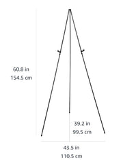 Amazon Basics Easel Display Stand, Instant Floor Poster, Lightweight, Collapsible and Portable with Tripod Base, Black Steel (supports 5 pounds)