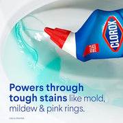 Clorox Toilet Bowl Cleaner Clinging Bleach Gel, Kills 99.9% of Bacteria and Viruses, Ocean Mist, 24 Fl Oz, Pack of 2