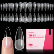 Beetles Tipex Instant Apex Nail Tips, Medium Stiletto 192pcs 16 Sizes 00-14 | No Builder Gel Needed, Etched-free Thicker Strong Acrylic Nails for DIY Salon-look Fake Nail Extensions