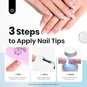 Beetles Gel Polish 9 in 1 Gel Nail Glue for Clear Acrylic Nail Tips | 2Pcs 15ml Long Lasting Nail Gel Kit for False Nails Tips, Base Blooming Nail Gel, U V Light Required, Gift for Women