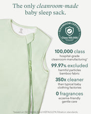 PurComfy Supersoft Bamboo Viscose Sleep Sack, 1.0 TOG Baby Sleeping Bag | Ideal For Sensitive Skin, 2-Way Zipper, All Season Baby Wearable Blanket, Neutral for Boy Girl