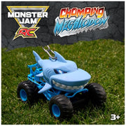Monster Jam Chomping Megalodon RC Toy Monster Truck, 1:15 Scale | Remote Control Truck Toy, Chomping Action with Wheelies & Spins, Easy to Use Remote, Pretend Play Gifts for Kids Ages 4+