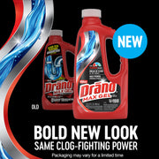 Drano Max Gel Drain Clog Remover & Cleaner, Safe for All Pipes/Septic, 32oz | Works on Tough Hair, Grease, Soap & Food Clogs, Cuts Through Standing Water, Protects Against Pipe Corrosion, Kitchen & Bath
