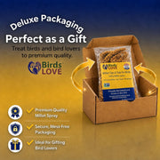 Birds LOVE® Millet Tips & Tails for Birds – Premium Spray Millet Treat, Non-GMO, USA Grown – Natural Bird Food for Parakeets, Cockatiels, Budgies, Lovebirds, Finches, Canaries & Parrots – 1 lb