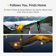 SKYROVER X1 Drone with Camera Combo with Screen Controller, 4K/60fps Video, 8K Photo, 360° Obstacle Avoidance, Under 249g, 9.32-Mi Transmission, AI Night Shot, 96-Min Flight Time with 3 Batteries