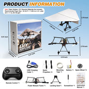 Virellia 1-Pcs DIY RC Paper Airplane Kit for Hobbyists, Pilots & Beginners | DIY Remote Control Airplane Kit for Kids Adults, Easy to Fly with Gyro Stabilizer, Dual Propellers, Lightweight, Foldable