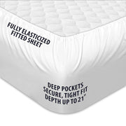 COONP Queen Mattress Topper, Cotton Extra Thick Pillow Top Mattress Pad | 100% Cotton Top Bed Topper Protector, Cooling Mattress Cover for Back Pain, Soft Breathable for Hot Sleeper, White