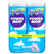 Swiffer PowerMop Liquid Floor Cleaner Refills, Solution for Power Mop, Fresh Scent, 2 Count Mopping Fluid Replacement Bottle, Spray Mops Cleaning Juice, No Bucket Needed, Multi-Surface and Wood
