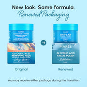 MAREE Glycolic Acid Toner Pads - Face Pads for Exfoliating Peel Zero Pore | Glycolic acid pads, sun spot remover for face, exfoliating face pads with glycolic acid and salicylic acid, acne wipes
