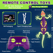 Wall Climbing Gecko RC Toy, Birthday Gifts for Boys 3 4 5 6 7 8+Years Old | Glow in the dark,Low Noise,Stronger suction, Rechargeable toys, Boy Toys for Age 3 Years and Up,Kids Gifts Ages 3-10