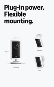 Ring Outdoor Cam 4K Pro (newest model), Plug-In, Retinal 4K with wide-angle video, 10x Enhanced Zoom, and Night Vision, White